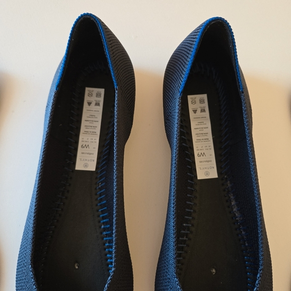 Rothys "THE POINT" Maritime Navy Slip On Comfort Ballet Flat Shoe Women's US 9 - Picture 11 of 16